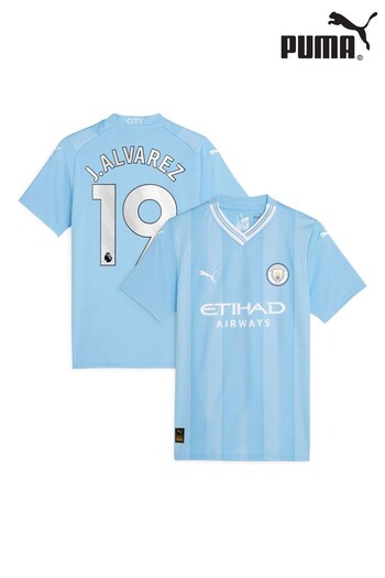 Puma Light Blue J.Alvarez - 19 Womens Manchester City Home Replica 23/23 Football Shirt (N04060) | £90