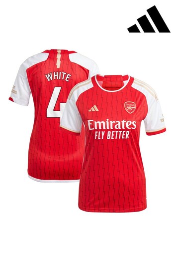 adidas Red White - 4 Arsenal Home Shirt (N04090) | £95