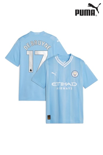 Puma Light Blue De Bruyne - 17 Kids Manchester City Home Replica 23/24 Football Shirt (N04120) | £78