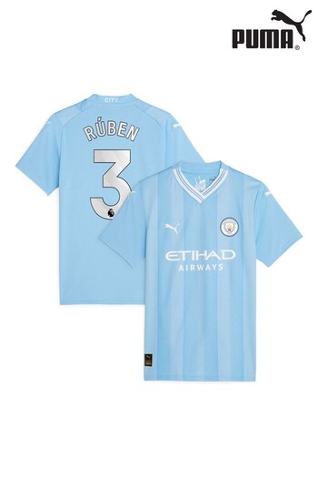 Puma Light Blue Ruben - 3 Womens Manchester City Home Replica 23/23 Football Shirt (N04123) | £90