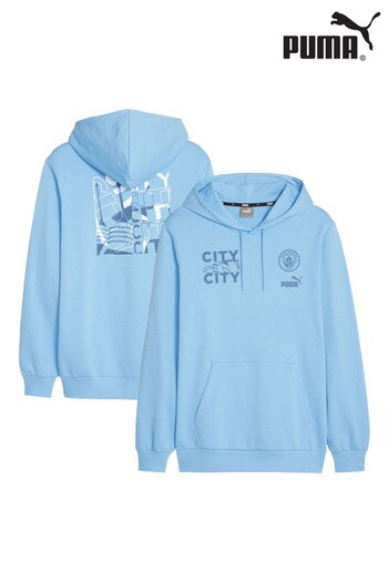 Puma Junior Blue Manchester City Core Hoodie (N04129) | £60