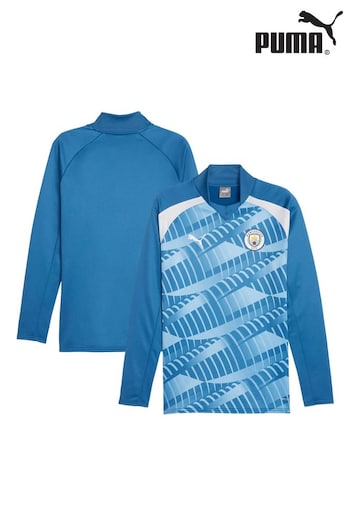 Puma Blue Manchester City Pre Match Sweat Top (N04134) | £65