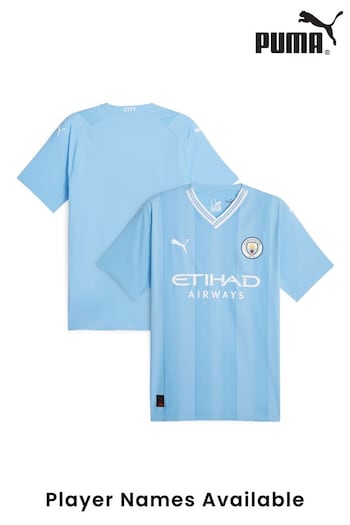 Puma Strap Blue Blank Manchester City Silky Authentic Shirt (N04138) | £120