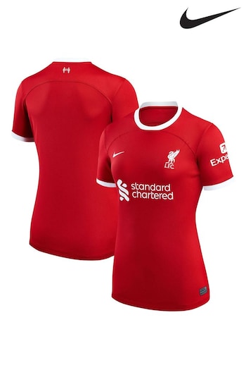 Nike Red Blank Liverpool FC Womens Stadium 23/24 Home Football Shirt (N04144) | £80