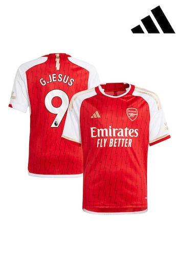 adidas Red G.Jesus - 9 Arsenal 23/24 Home Jersey (N04175) | £70
