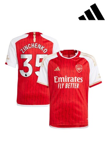 adidas Red Zinchenko - 35 Arsenal 23/24 Home Jersey (N04193) | £70