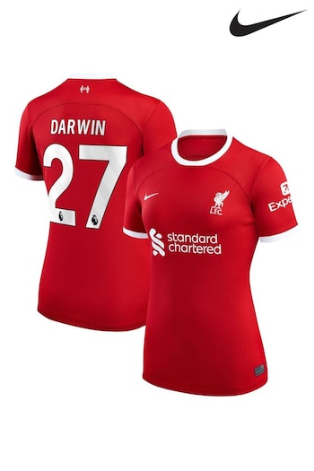 Nike Red Darwin - 27 Liverpool FC Womens Stadium 23/24 Rugby Football Shirt (N04206) | £95
