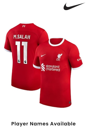Nike Red M.Salah - 11 Jr. Liverpool Stadium 23/24 tiger-motif Football Shirt (N04212) | £75
