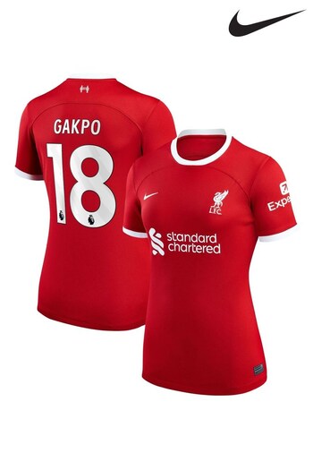 Nike Red Gakpo - 18 Liverpool FC Womens Stadium 23/24 Home Football Shirt (N04226) | £95