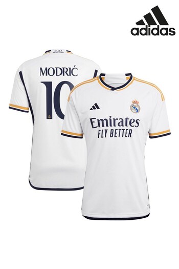 adidas White Real Madrid 2023-24 Home Shirt (N04273) | £98