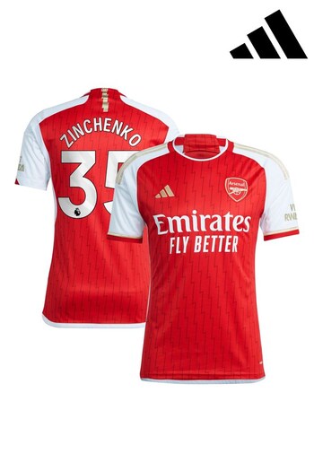 adidas Red Zinchenko - 35 Arsenal FC Stadium 23/24 Home Football Shirt (N04282) | £95