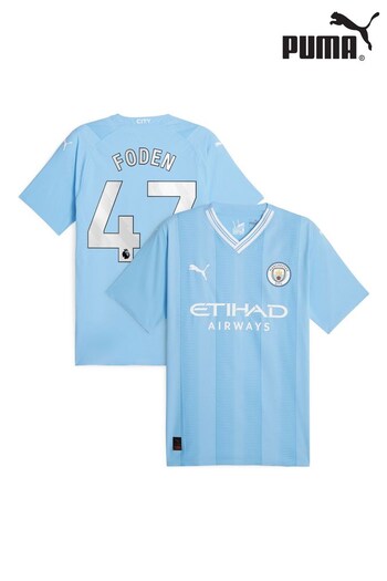 Puma Blue Foden - 47 Manchester City Home Authentic Shirt (N04308) | £135