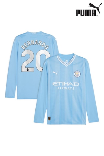 Puma Blue Bernardo - 20 Manchester City Home Long Sleeves Shirt (N04318) | £95