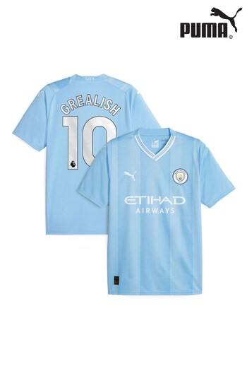 Puma Light Blue Grealish - 10 Manchester City Home Replica 23/24 Football Shirt (N04323) | £93