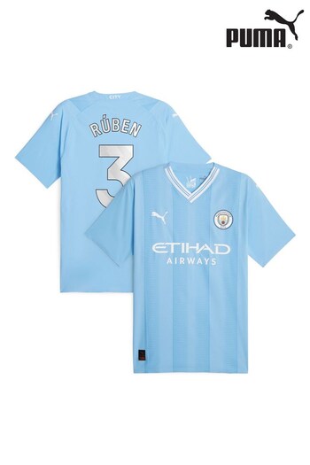Puma Blue Chrome Manchester City Home Authentic Shirt 2023-24 (N04324) | £138