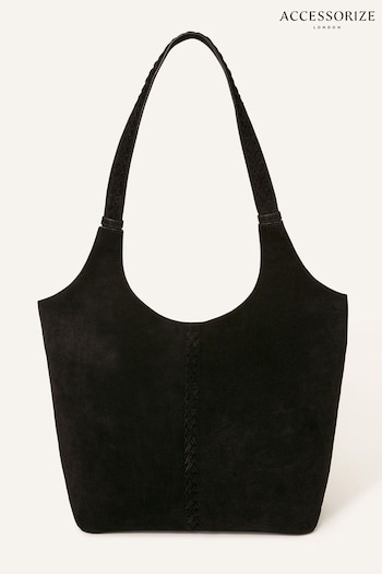 Accessorize Suede Shoulder Black Bag (N04338) | £65