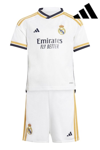 adidas White Real Madrid Home Minikit (N04355) | £50