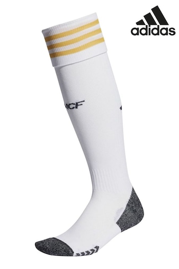 adidas White Real Madrid Home Socks (N04356) | £20