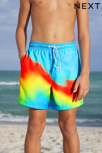 Orange Wave Printed Swim Shorts geschnittene (3-16yrs) (N04368) | £8 - £14