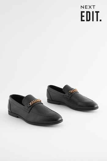 Black EDIT Snaffle Loafers (N04381) | £42