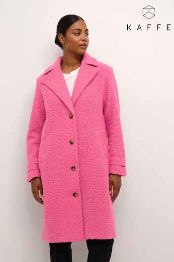 Kaffe Pink Anne Long Coat (N04396) | £140