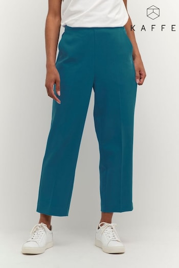 Kaffe Blue Sakura Cropped Trousers (N04403) | £45