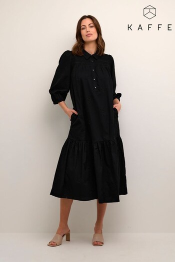 Kaffe Tonia Black Midi Dress (N04482) | £90