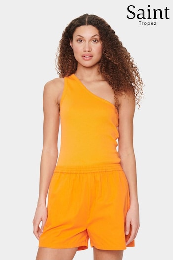 Saint Tropez Orange Asta One Shoulder Top (N04520) | £35