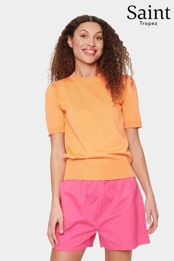 Saint Tropez Orange Mila Short Sleeve Pullover (N04523) | £35