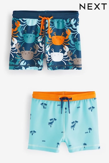Navy and Blue Printed Swim Aim Shorts (3mths-7yrs) (N04558) | £10 - £14