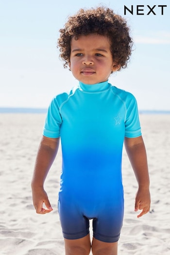 Blue Ombre Sunsafe All-In-One Swimsuit (3mths-7yrs) (N04700) | £12 - £16