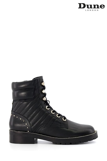 Dune London Pearlescent Gem Detail Black Boots (N04716) | £160