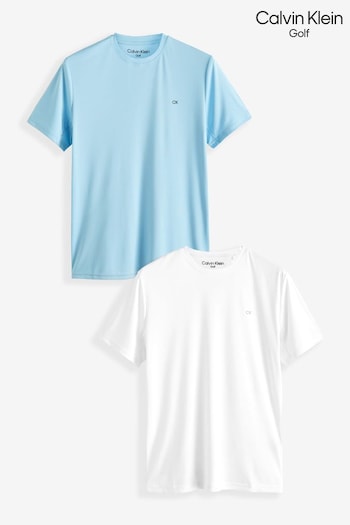 Calvin Klein Golf Blue Tech T-Shirts 2 Pack (N04723) | £30
