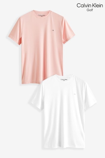 Calvin Klein Golf Pink Tech T-Shirt 2 Pack (N04727) | £35