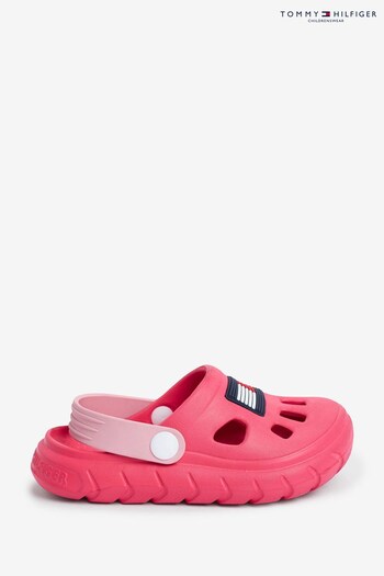 Tommy Hilfiger Pink Flag Comfy Sandals (N04852) | £13