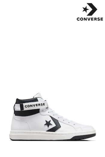 Converse White/Black Pro Blaze High Top Trainers (N04884) | £65