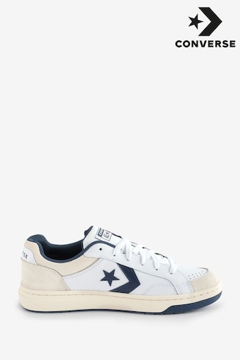 Converse White Pro Blaze Classic Leather Ox Trainers (N04886) | £75