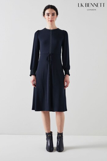 LK Bennett Blue Barbara Jersey Dress (N04923) | £229