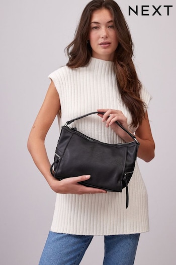 Black Casual Side Zip Cross-Body Bag (N04935) | £34