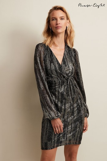 Phase Eight Black Laylin Sparkly Mini Dress (N04981) | £110