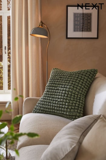 Sage Green 59 x 59cm Global Bobble Cushion (N05000) | £32