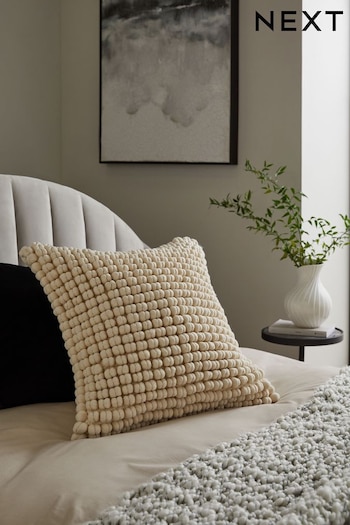 Natural 59 x 59cm Global Bobble Cushion (N05003) | £32