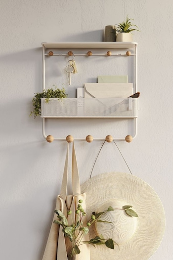 Umbra White Estique Shelf with Hooks (N05076) | £44