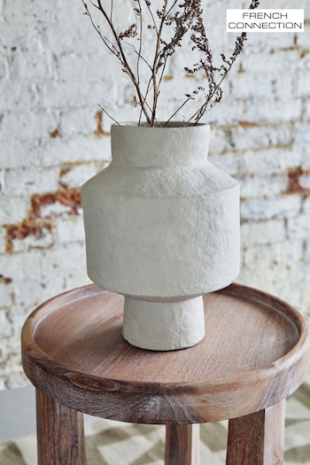 French Connection Natural Papier Mache Vase (N05230) | £40