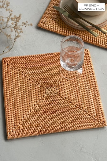 French Connection Natural Rattan Hand Woven Placemat (N05297) | £14