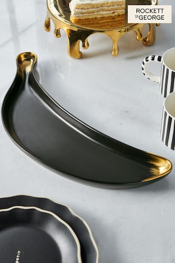 Rockett St George Black/Gold Banana Platter (N05300) | £38