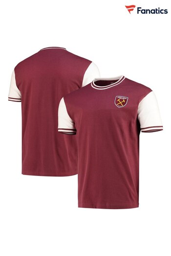 Fanatics Red West Ham United Tipping Detail T-Shirt (N05368) | £25