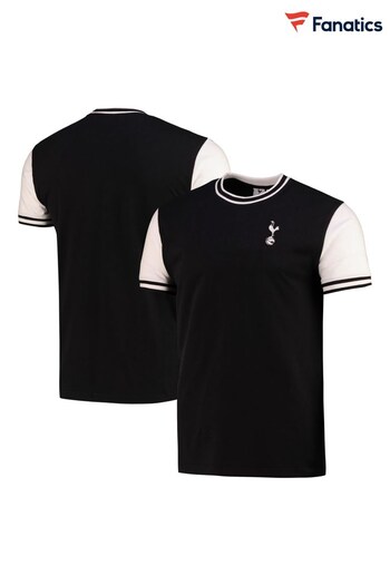Fanatics Tottenham Hotspur Tipping Detail Black T-Shirt (N05370) | £25