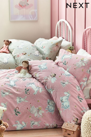 2 Pack Pink Unicorn Duvet Cover and Pillowcase Set (N05373) | £28 - £30