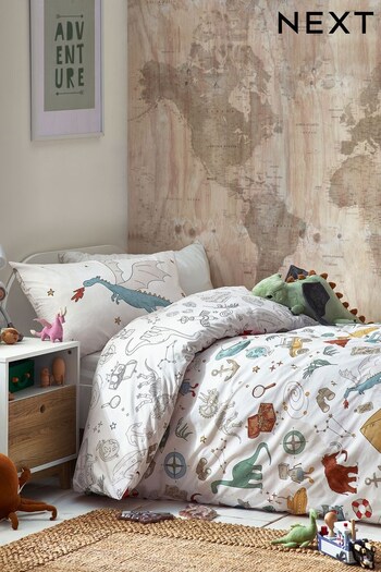 Ecru Natural Duvet Cover and Pillowcase Set (N05390) | £15 - £22